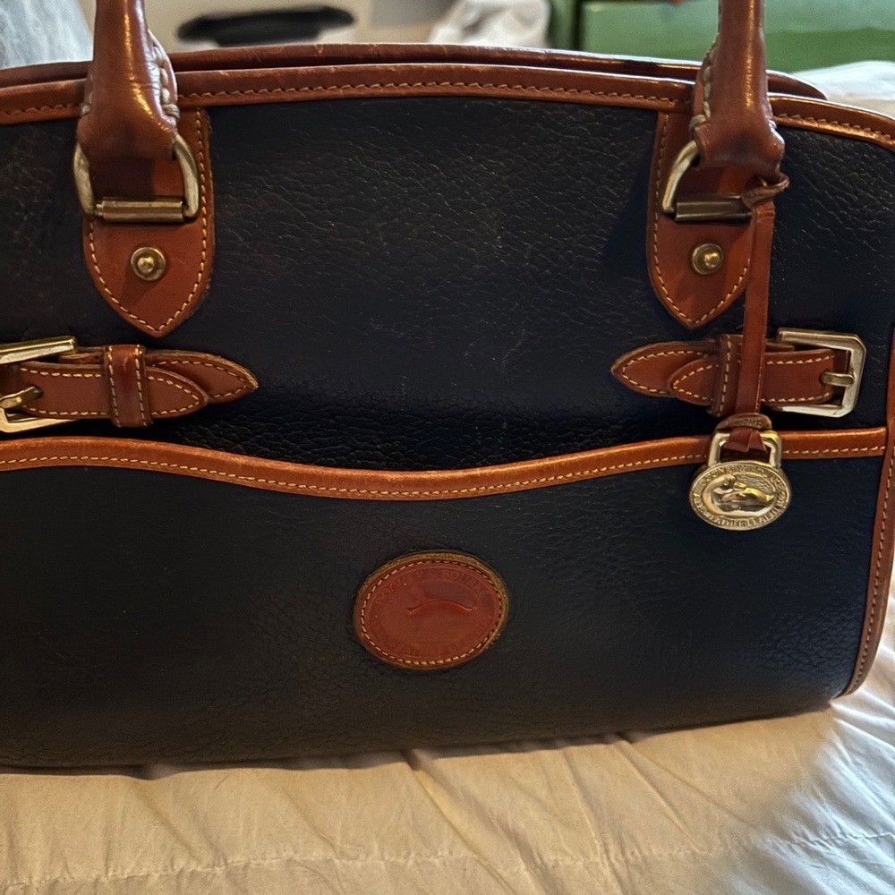 Vintage Dooney & Bourke Black and Brown Leather Satchel excellent condition - Picture 2 of 13